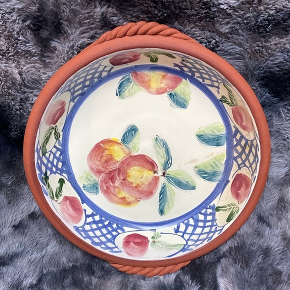 D'Arcy Margesson Signed Terracotta Pottery Hand thrown 1995 Deep Dish - Picture 7 of 16